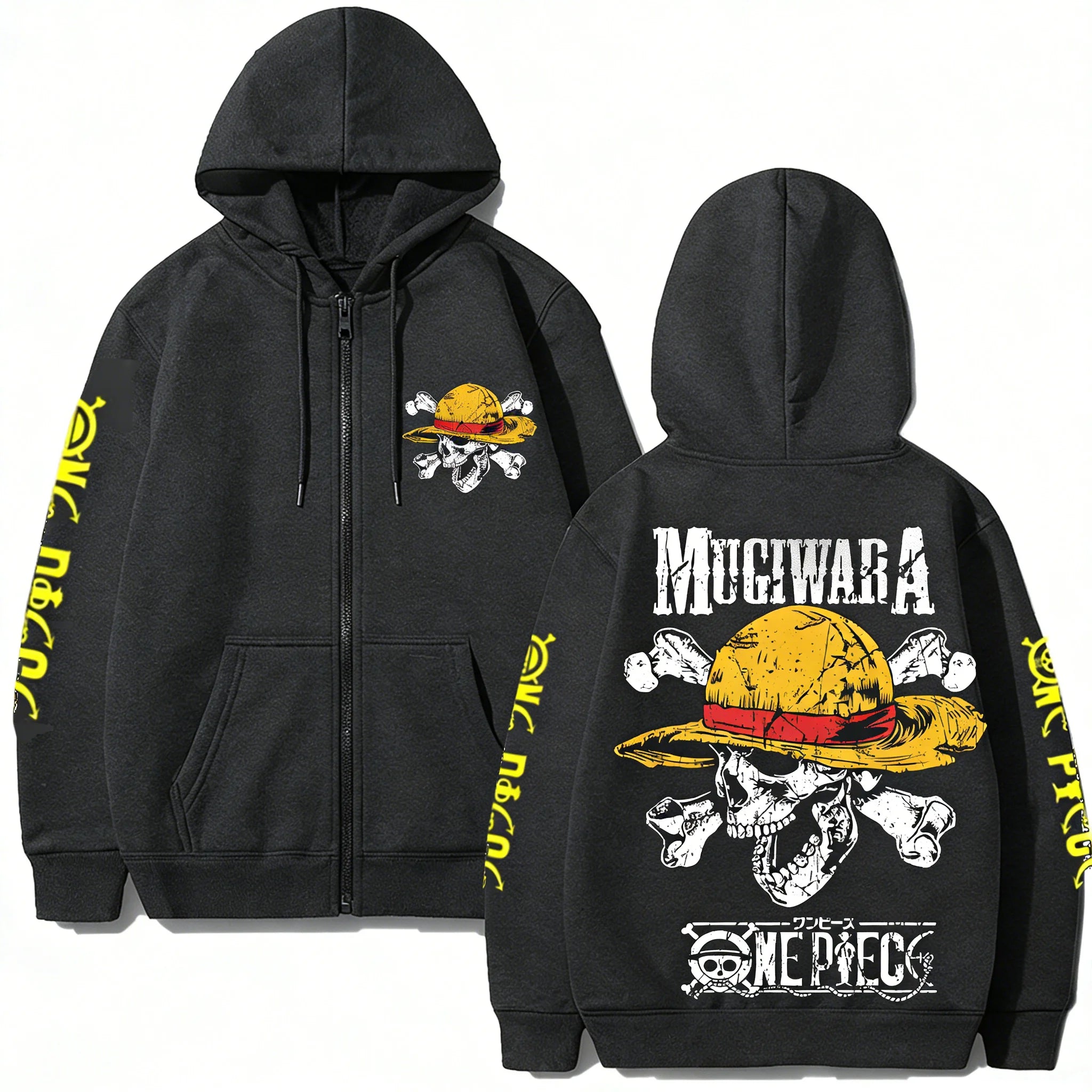 One Piece Mugiwara Zip Up Hoodie - Anime Streetwear