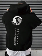 Japanese Cartoon Printing Men Hoody O-Neck All Match Loose Sweatshirt Fashion Fleece Basic Daily Hoodie Autumn Novelty Clothes - cankarfashion