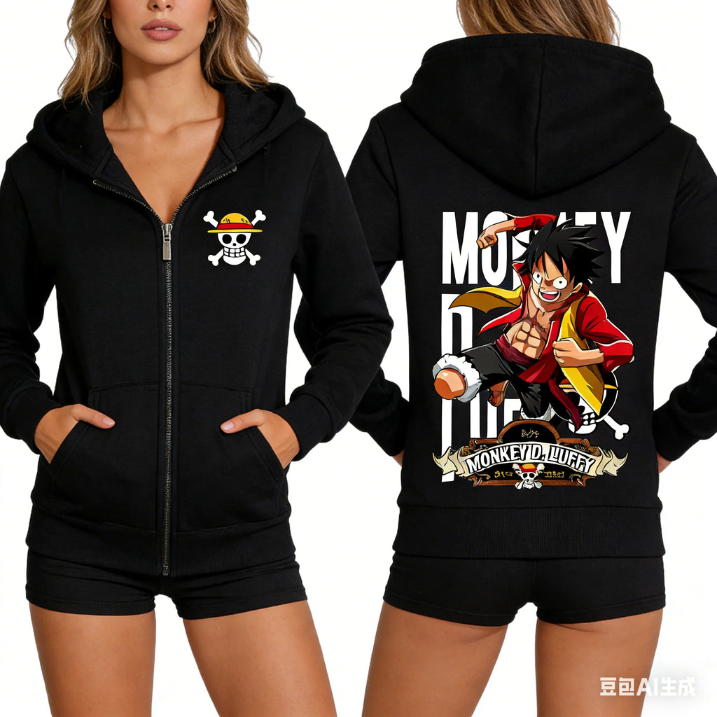 One Piece Monkey D Luffy Zip Up Hoodie