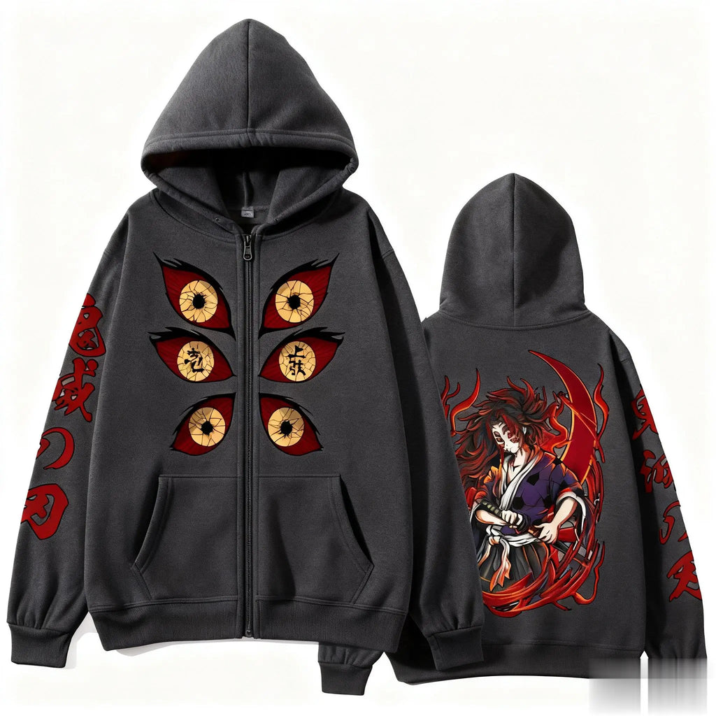 2026 Kinoko Kokushibo Men's Hoodie - Japanese Anime Style