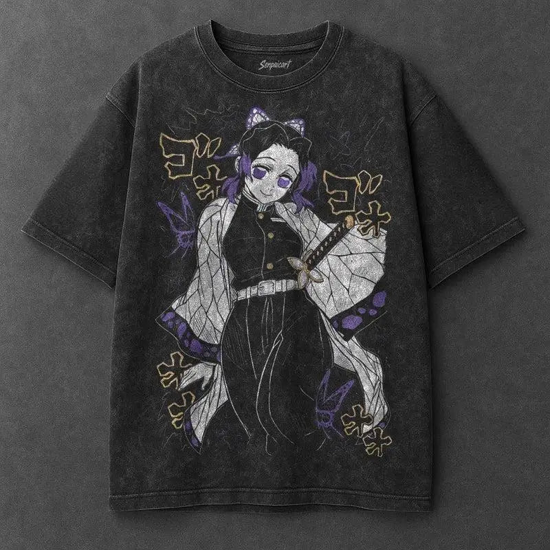 Demon Slayer Kochou Shinobu Vintage Oversized T-Shirt