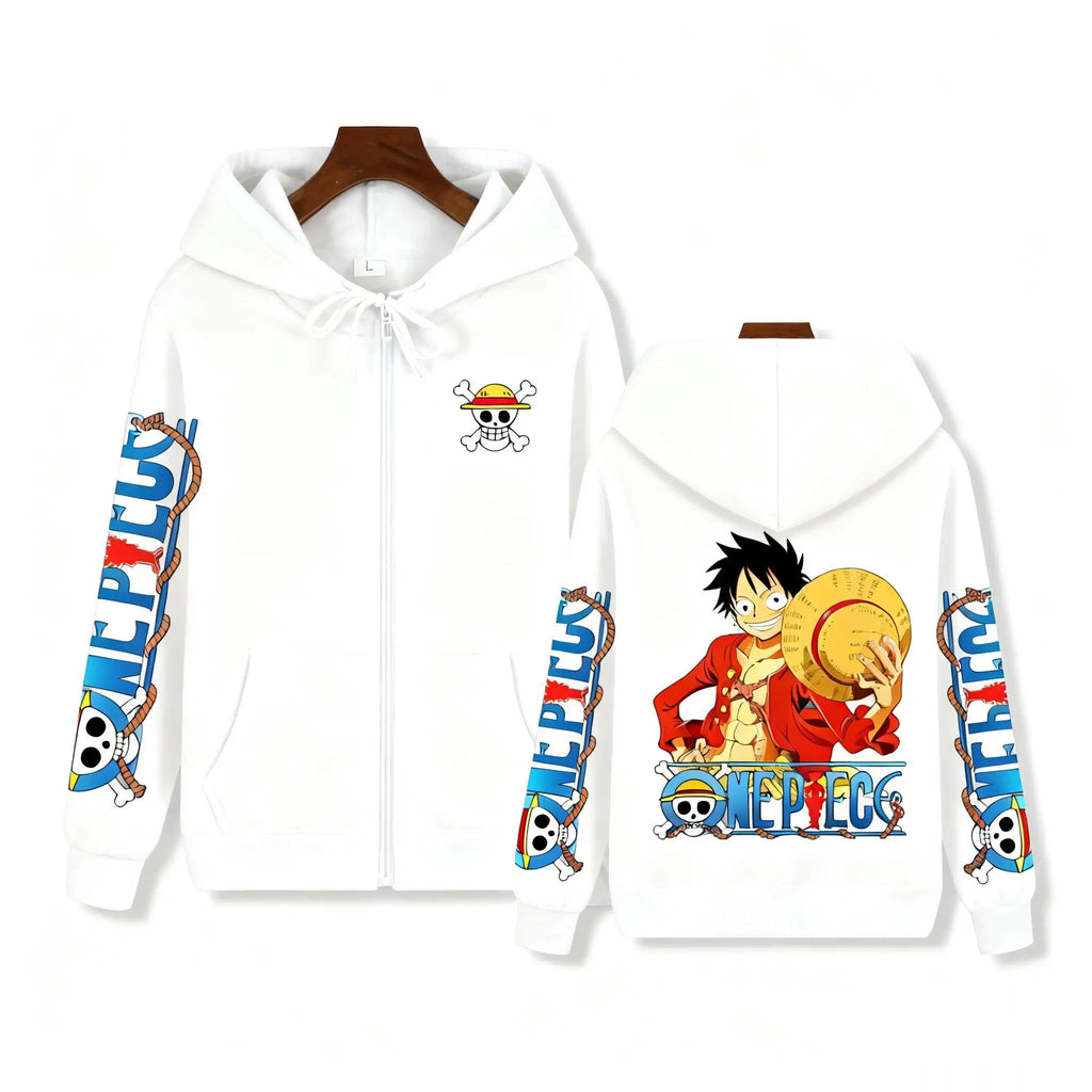 One Piece Luffy Zip Up Hoodie for Men & Women