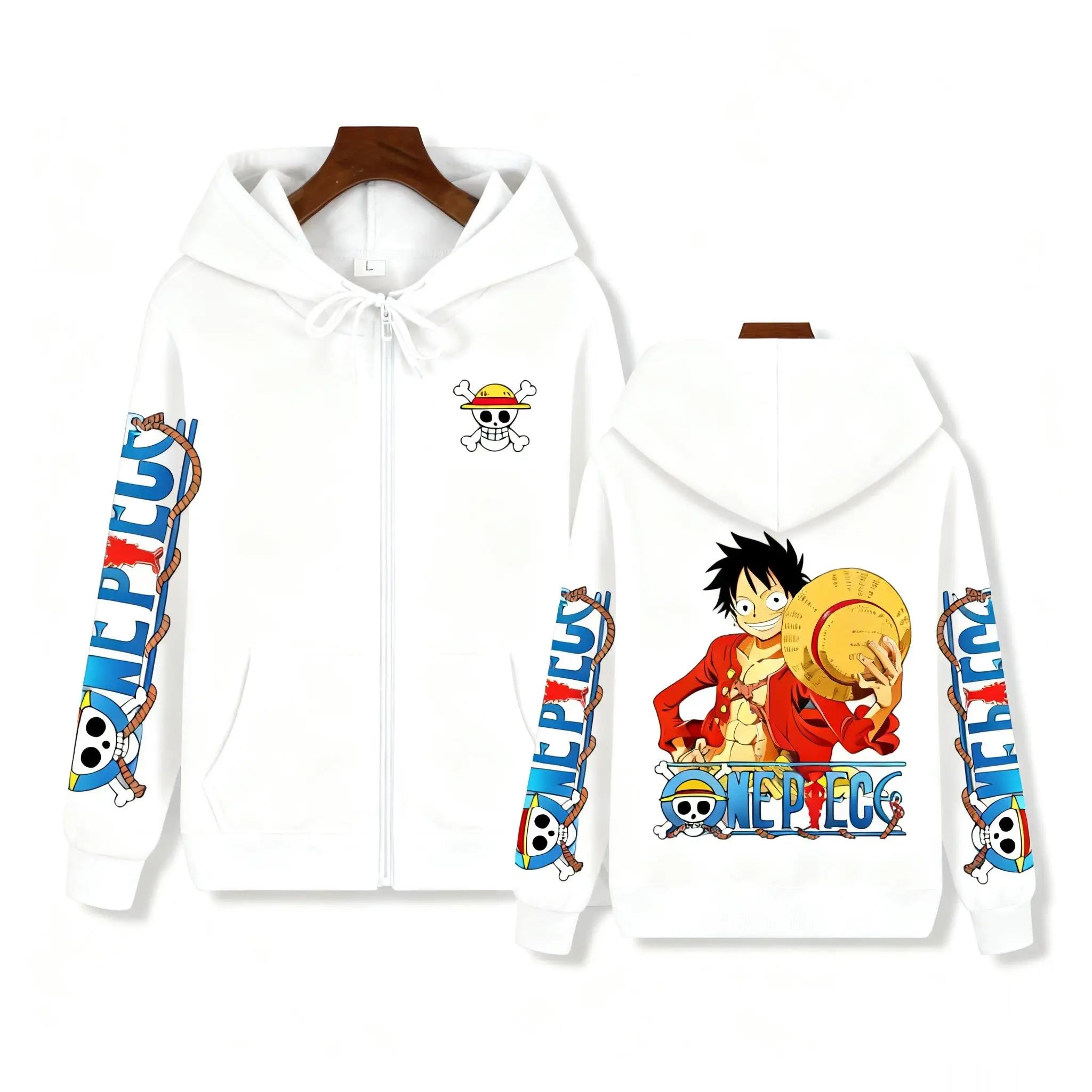 One Piece Luffy Zip Up Hoodie for Men & Women