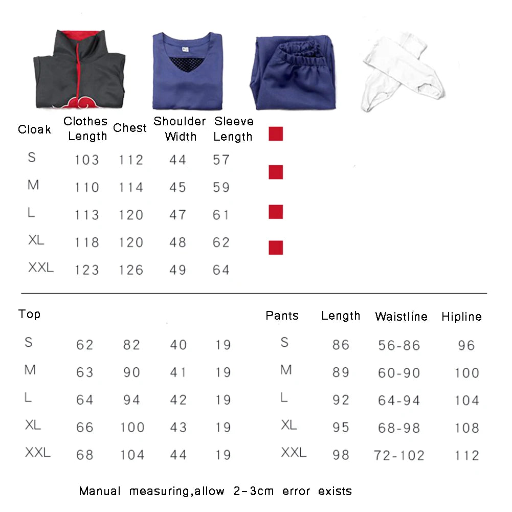 NARUTO Akatsuki Cosplay Cloak - Itachi, Hidan, Pein & More