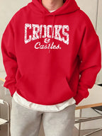 Crooks Castles Printing Fleece Warm Hoodies Male Comfy Casual Tracksuit Soft Autumn Unisex Clothing Sports Oversized Sweatshirts - cankarfashion