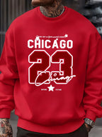 Chicago Number 23 Jersey Prints Male Sweatshirt Trendy Hip Hop Streetwear Crewneck Autumn Clothes Fleece Casual Pullover - cankarfashion