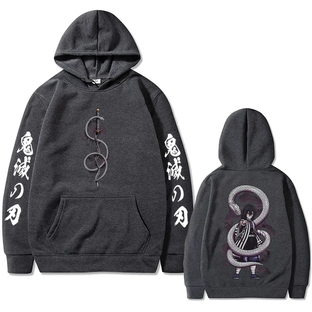 Anime Demon Slayer Iguro Obanai Hoodie for Men and Women