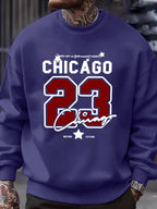 Chicago Number 23 Jersey Prints Male Sweatshirt Trendy Hip Hop Streetwear Crewneck Autumn Clothes Fleece Casual Pullover - cankarfashion