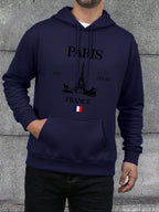 Paris France Eiffel Tower Print Mens Hoodie Street Hip Hop Clothes Fleece Casual Hoody Autumn Loose Fashion Men Sportswears - cankarfashion