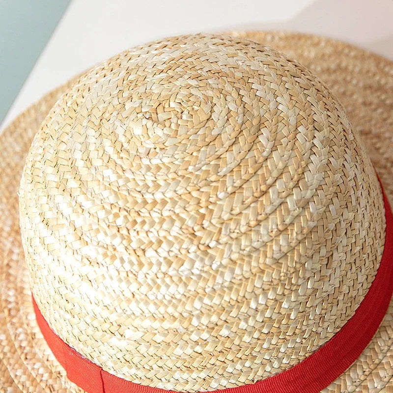 Luffy Straw Hat One Piece Cartoon Cosplay Cap