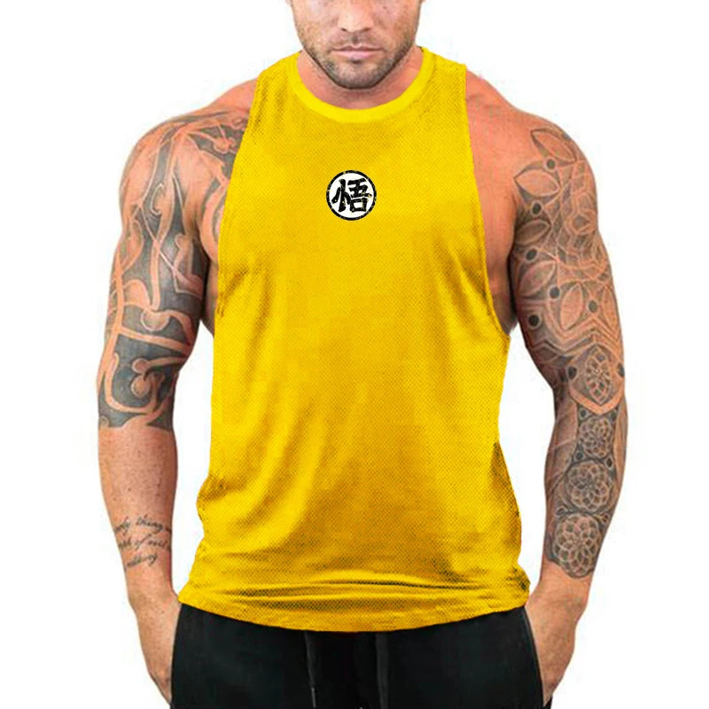 Anime goku Wu Font Funny Men's Tank Top