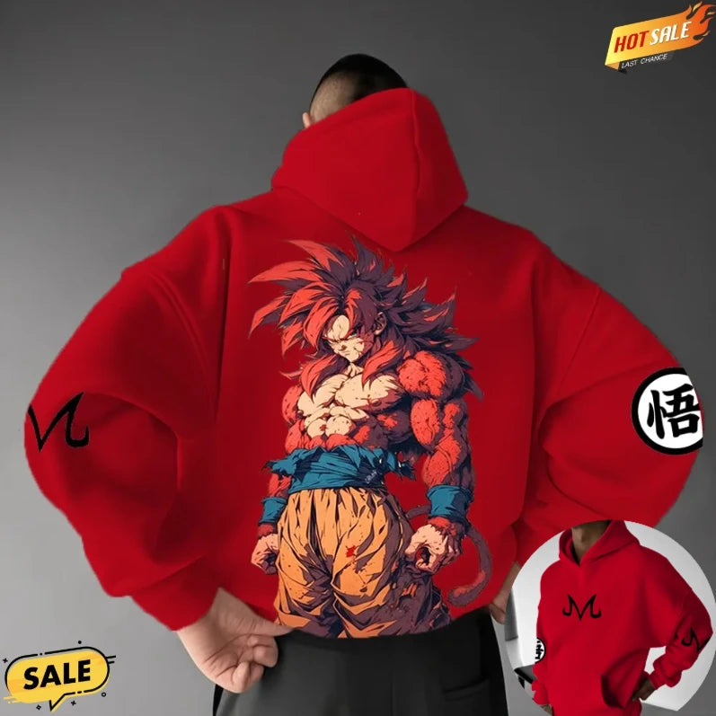 Anime Dragon Ball Cotton Hoodie - Unisex Oversized Sweatshirt