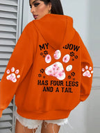 Autumn Womens Hoodies Cute Cat Paw Printing Sweatshirts Warm Fleece Soft Comfortable Pullovers Fashion Loose Female Clothing - cankarfashion