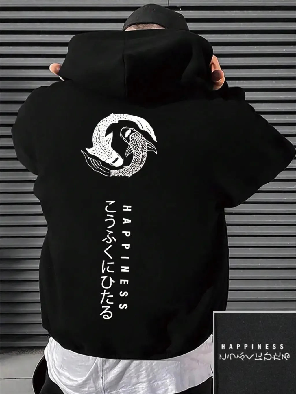 Japanese Cartoon Printing Men Hoody O-Neck All Match Loose Sweatshirt Fashion Fleece Basic Daily Hoodie Autumn Novelty Clothes - cankarfashion