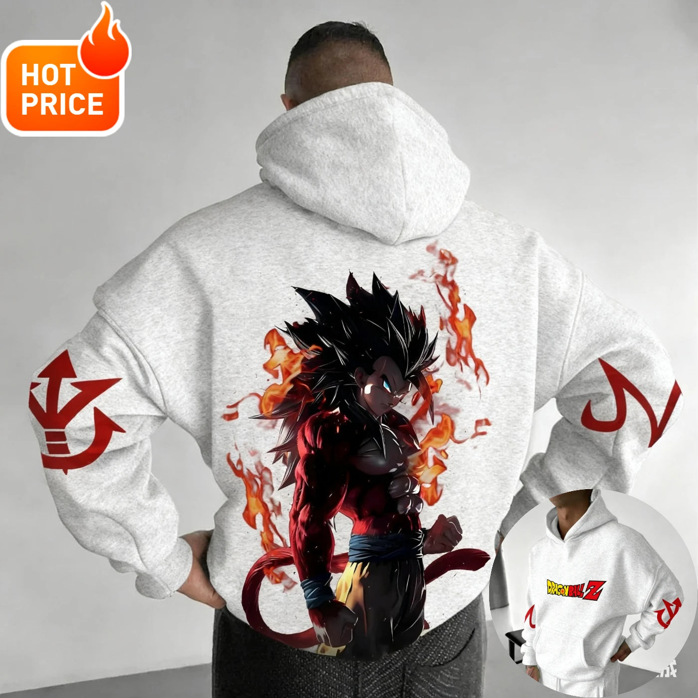 2026 Winter Dragon Ball Retro Oversized Hoodie