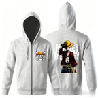 One Piece Luffy Zipper Hooded Jacket for Men & Women