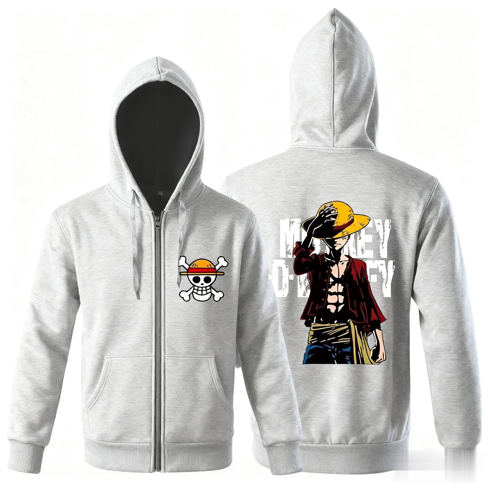 One Piece Luffy Zipper Hooded Jacket for Men & Women