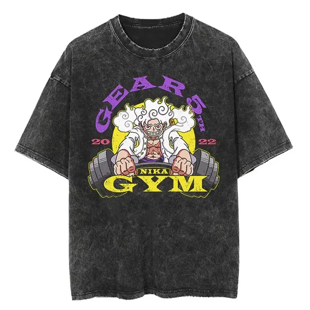 Anime One Piece Luffy Vintage Graphic T-Shirt