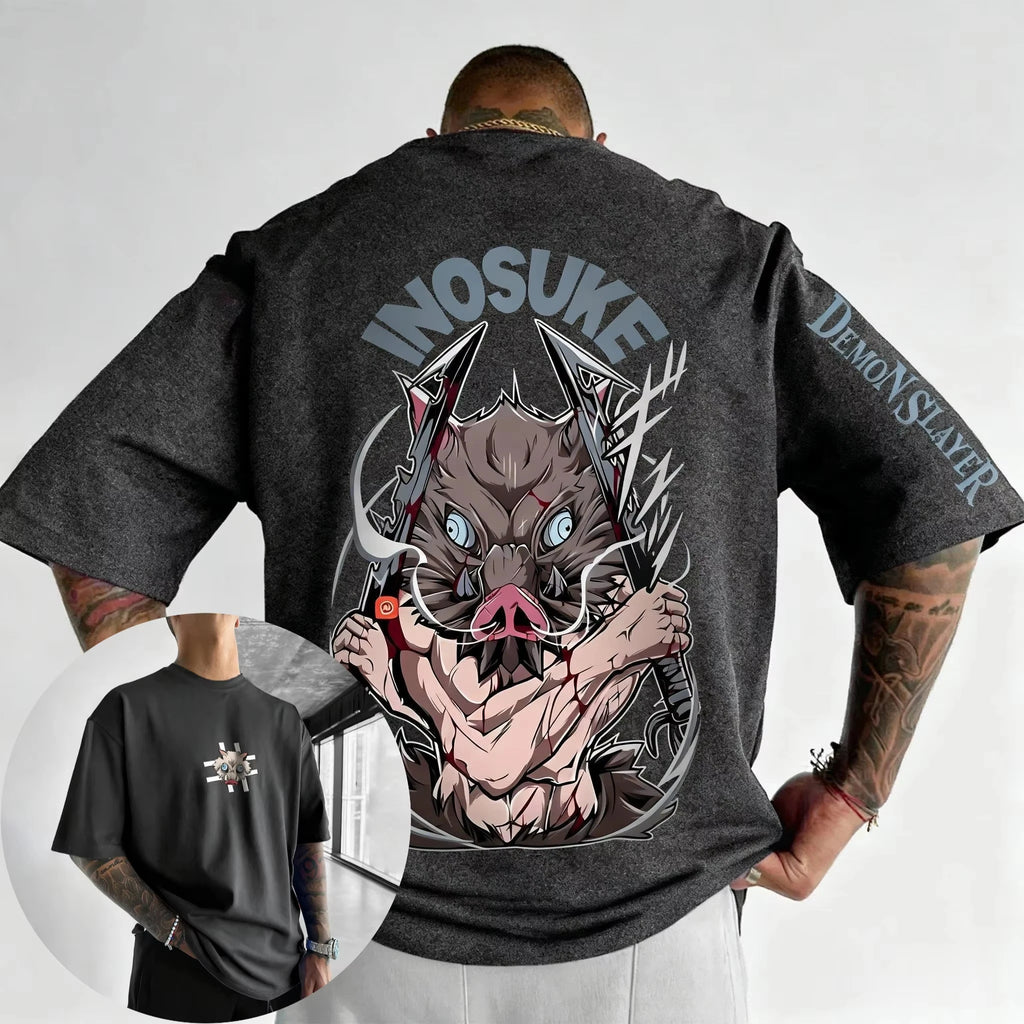 Demon Slayer Inosuke Printed T-shirt for Summer