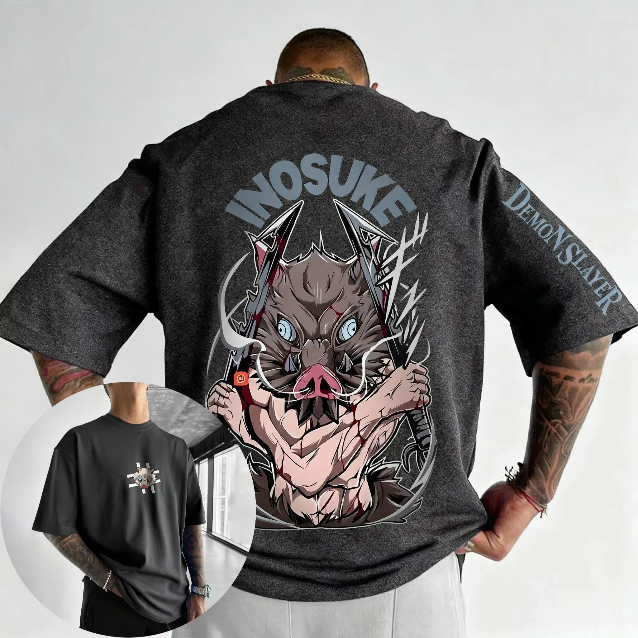 Demon Slayer Inosuke Printed T-shirt for Summer