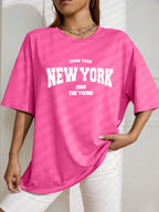When 1968 The New York Is Young Cotton Woman Tshirts Oversize Daily Tshirts Creativity Streettshirt Individual Casual Clothes - cankarfashion
