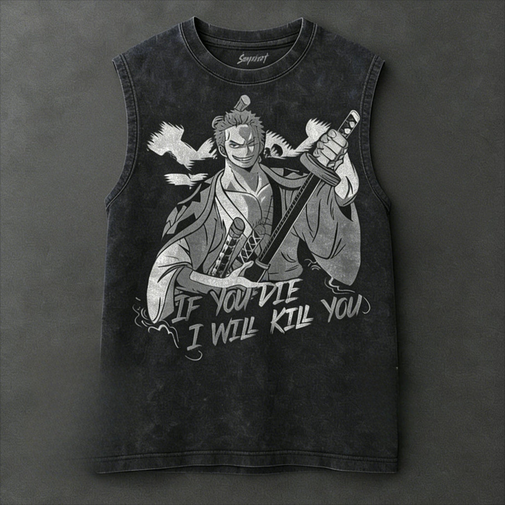 2026 One Piece Zoro Vintage Gym Vest Tank Top