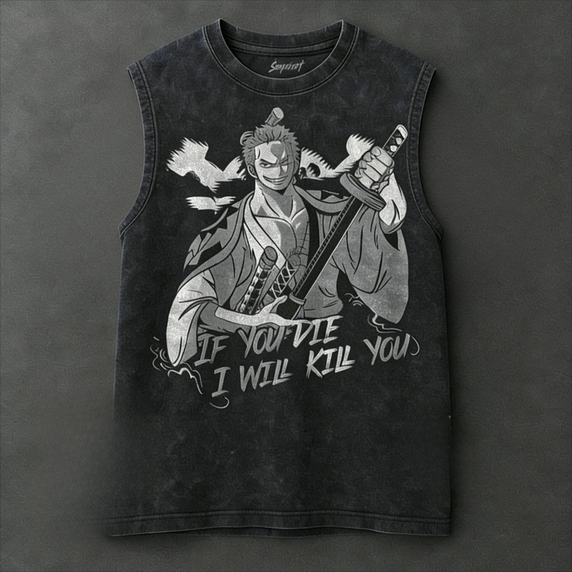 2026 One Piece Zoro Vintage Gym Vest Tank Top