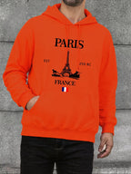 Paris France Eiffel Tower Print Mens Hoodie Street Hip Hop Clothes Fleece Casual Hoody Autumn Loose Fashion Men Sportswears - cankarfashion