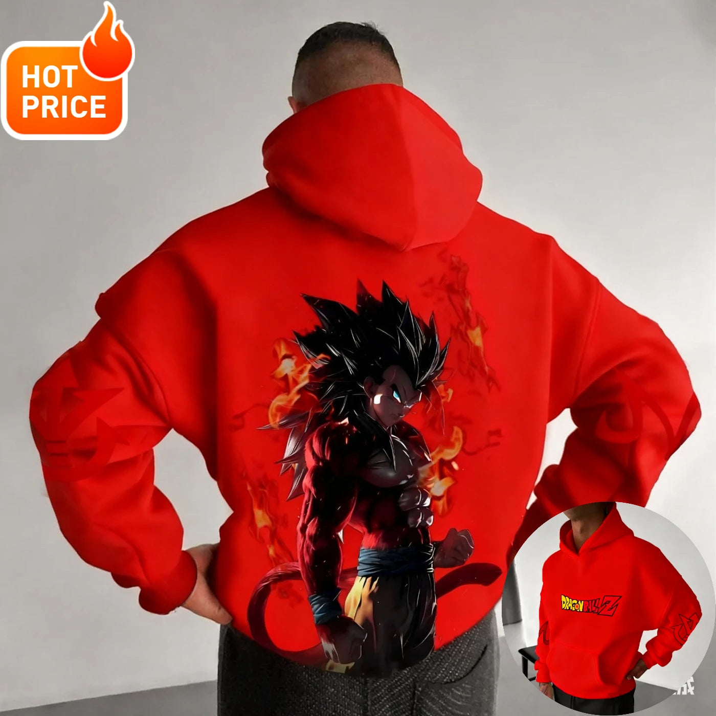 2026 Winter Dragon Ball Retro Oversized Hoodie