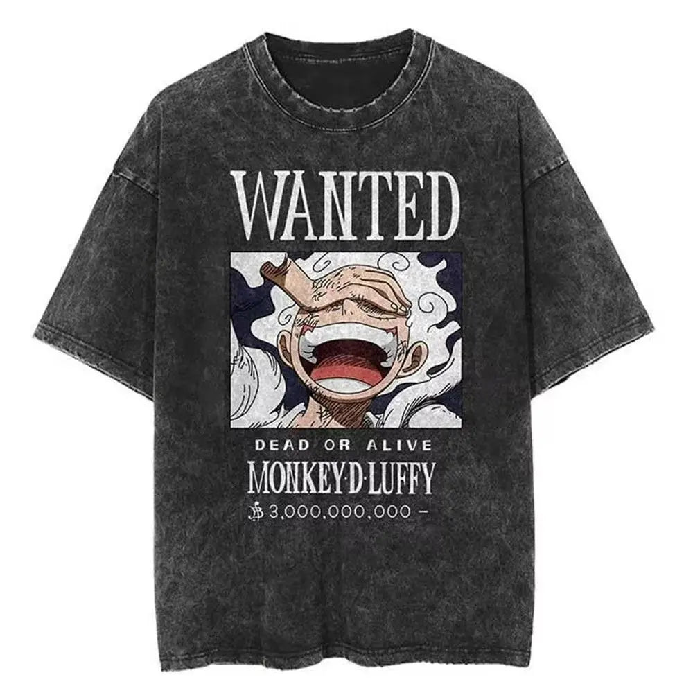 Anime One Piece Luffy Vintage Graphic T-Shirt