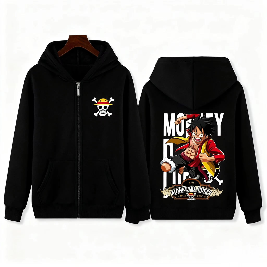 One Piece Monkey D Luffy Zip Up Hoodie