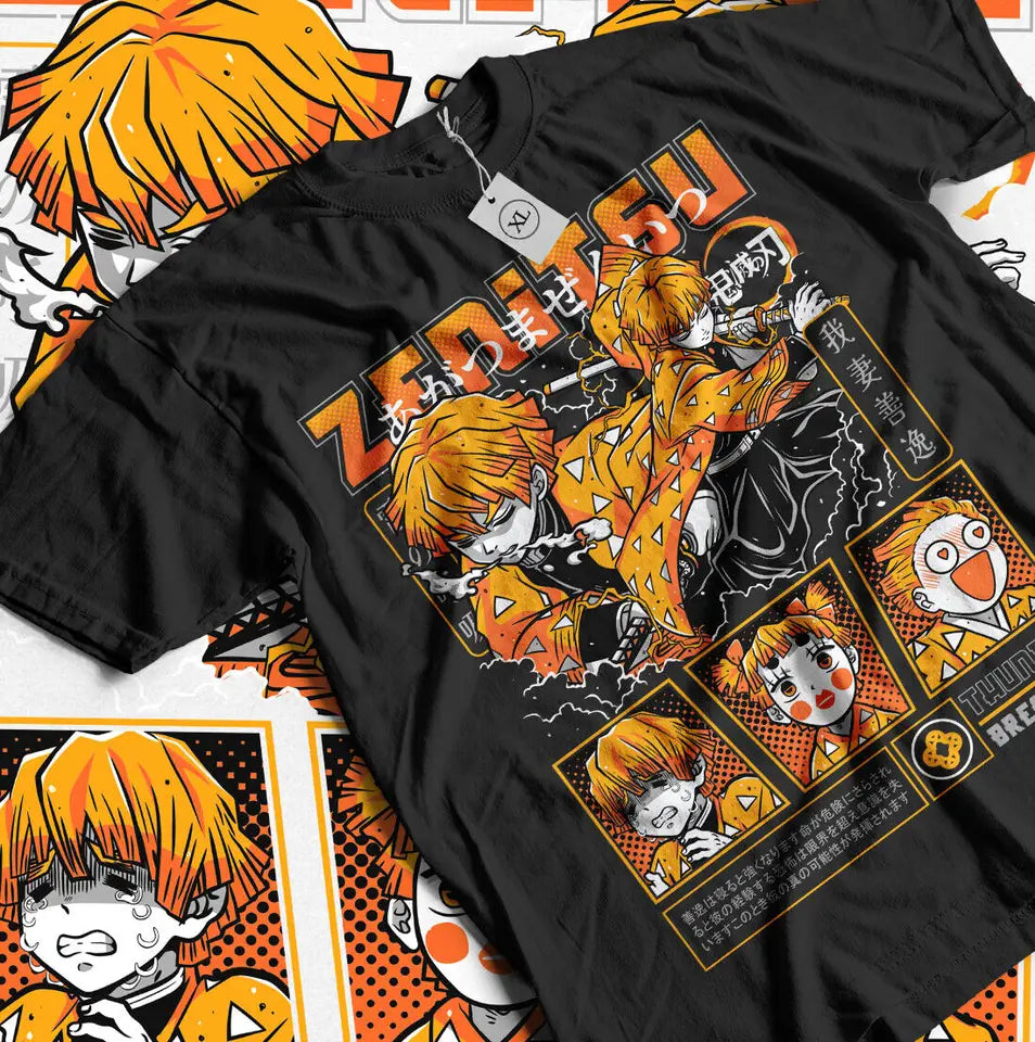 Agatsuma Zenitsu T-Shirt - Demon Slayer Halloween