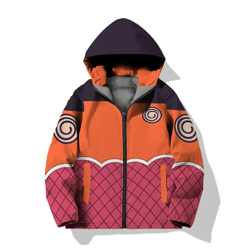 Naruto Akatsuki Fleece-Lined Zip-Up Hoodie