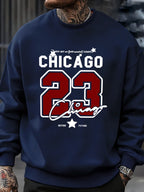 Chicago Number 23 Jersey Prints Male Sweatshirt Trendy Hip Hop Streetwear Crewneck Autumn Clothes Fleece Casual Pullover - cankarfashion