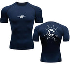 Camisas de Compressão Masculinas Anime para Ginásio
