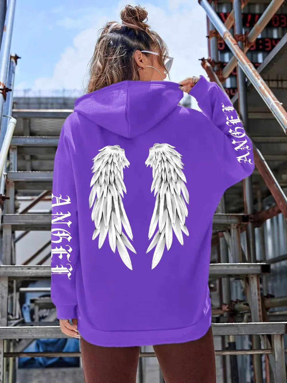 Beautiful Angel Wings Printed Hoodies Women Warm Comfortable Casual Hoodie Fashion Classic Hoody Loose Original Basic Clothes - cankarfashion
