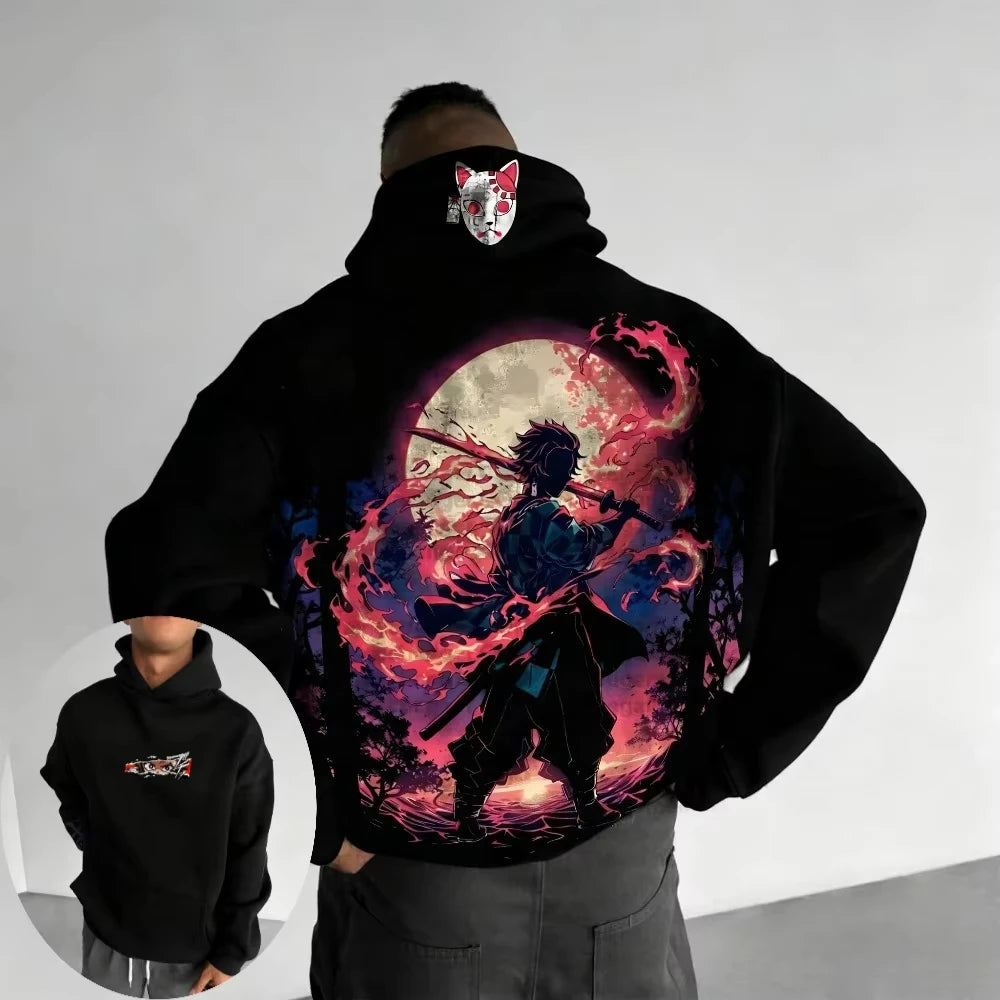 Devil Killer Kamado Tanjirou Hoodie - Unisex Anime Fashion
