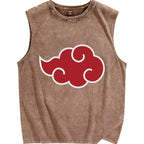 Y2K Vintage Akatsuki Print Sleeveless Tank Top