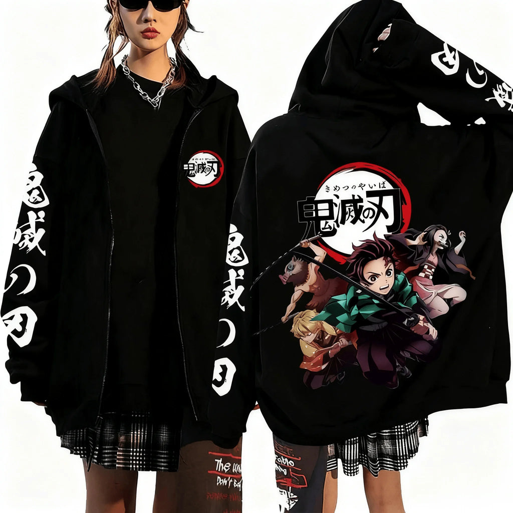 Men's Devil Killer Anime Zipper Hoodie