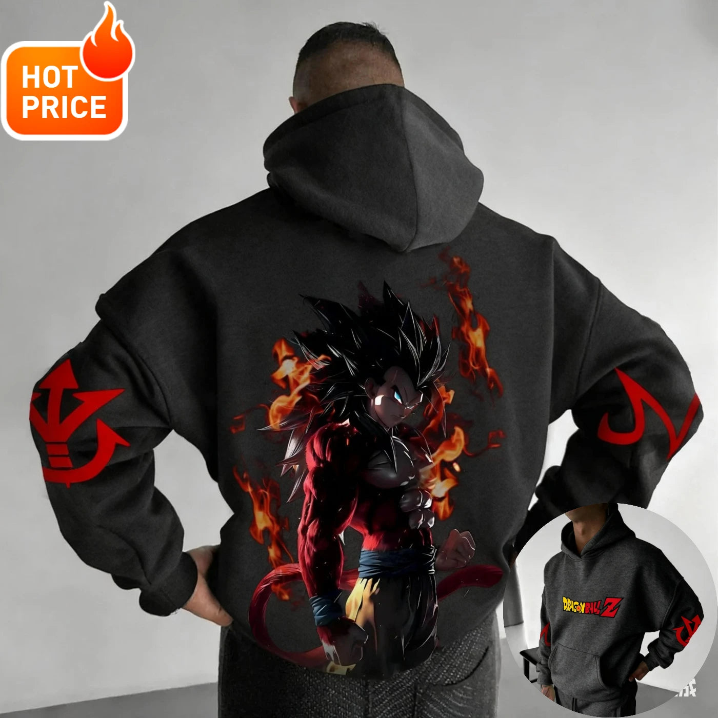 2026 Winter Dragon Ball Retro Oversized Hoodie