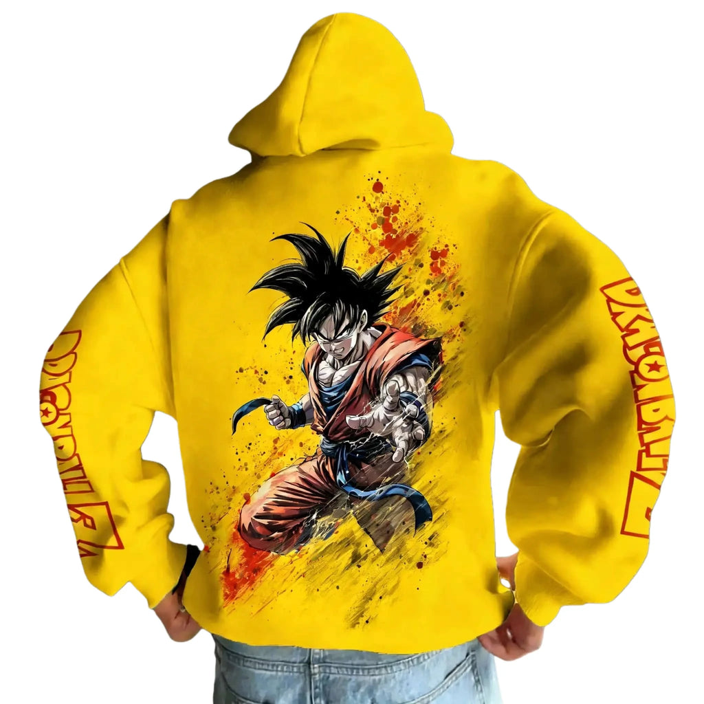 2026 Dragon Ball Retro Anime Hoodie - Son Goku Print