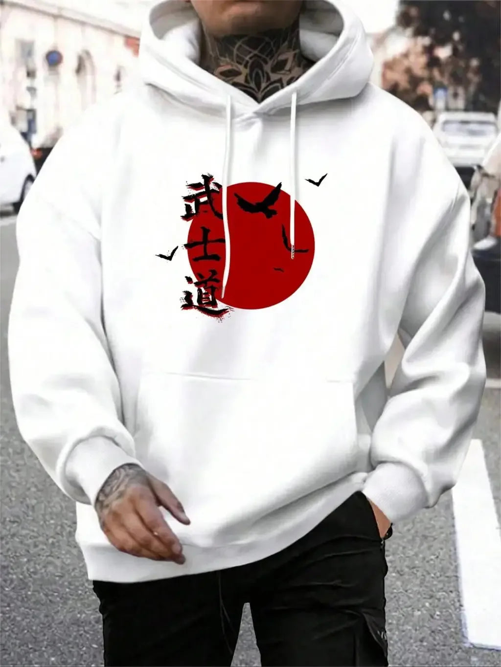 Japanese Cartoon Printing Men Hoody O-Neck All Match Loose Sweatshirt Fashion Fleece Basic Daily Hoodie Autumn Novelty Clothes - cankarfashion