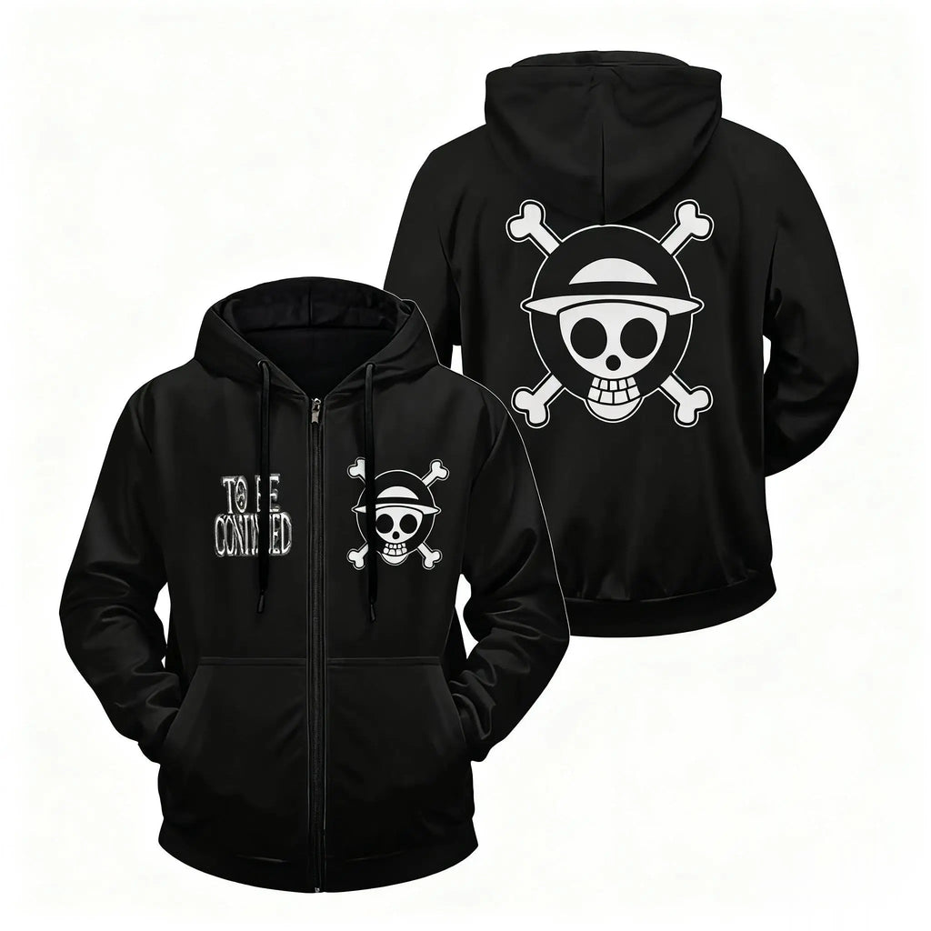 One Piece Anime Zipper Hooded Jacket