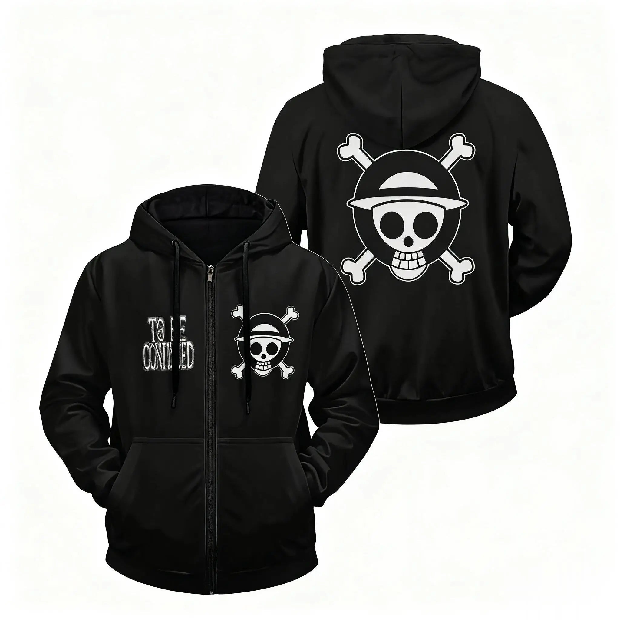 One Piece Anime Zipper Hooded Jacket