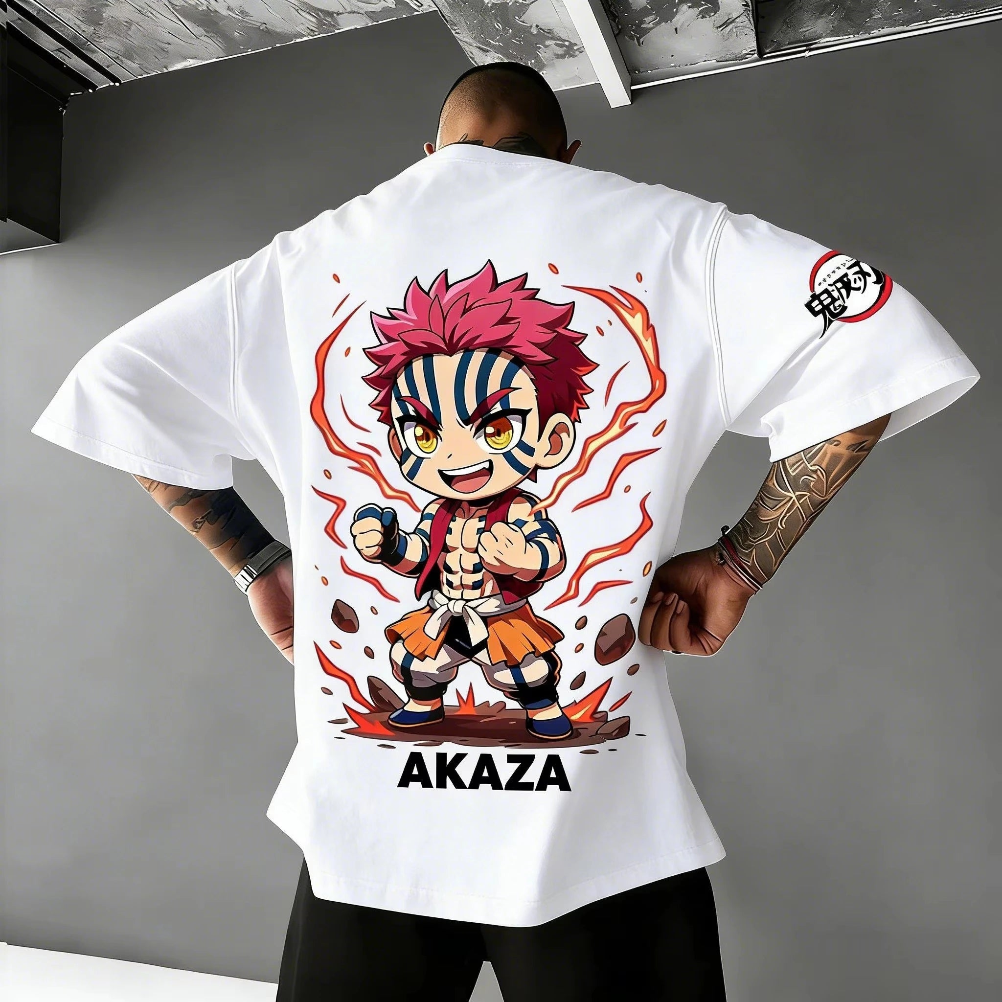 Anime Demon Slayer Akaza Nezuko Tanjiro T-Shirt