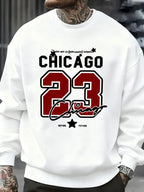 Chicago Number 23 Jersey Prints Male Sweatshirt Trendy Hip Hop Streetwear Crewneck Autumn Clothes Fleece Casual Pullover - cankarfashion