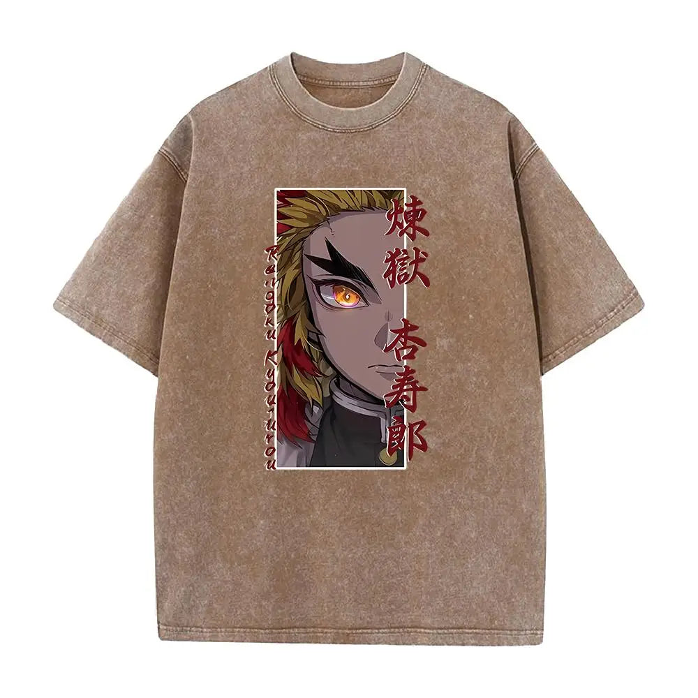 Harajuku Demon Slayer Rengoku Kyoujurou Vintage T-Shirt