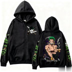 2026 One Piece Zoro Zip Up Hoodie for Men & Women