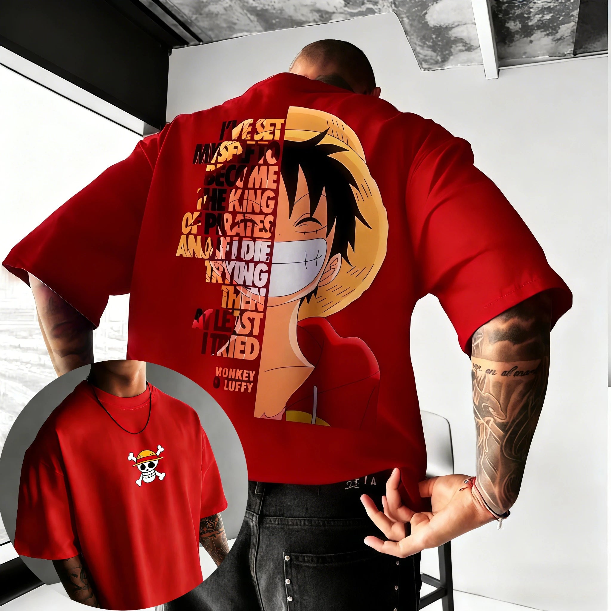 One Piece Anime Cotton T-Shirt for Summer