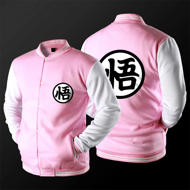 Anime Son Goku Baseball Jacket - Cosplay Fleece Hoodie
